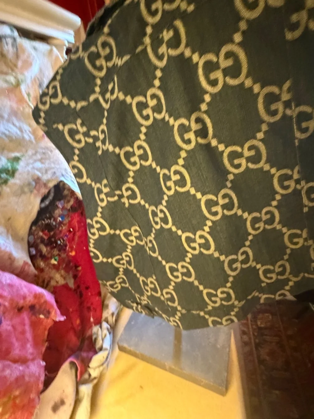 Gucci Jumbo GG Jacquard denim vest from the Pineapple collection